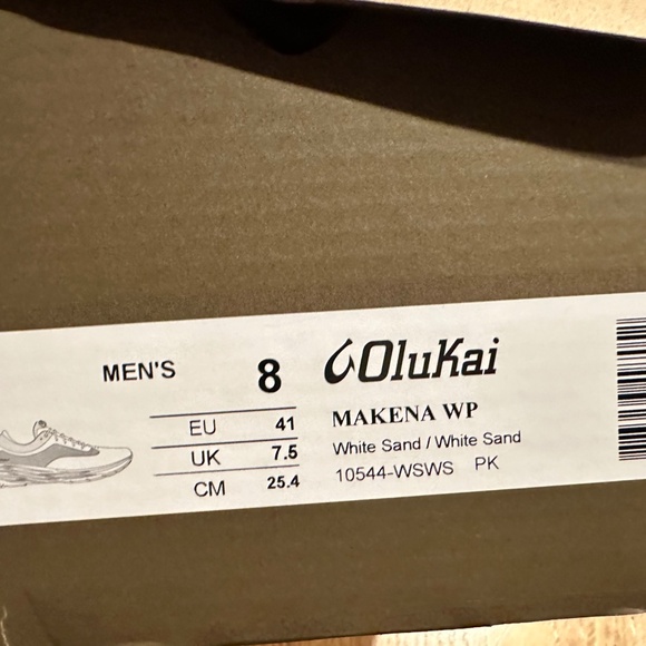Olukai Makena WP White Sand Golf Shoe Men\'s 8M New with tags & in original Box main image 4